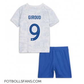 Frankrike Olivier Giroud #9 Replika Bortatröja Barn VM 2022 Kortärmad (+ Korta byxor)